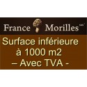 Surface inférieure à 1000 m2 avec TVA (France, DOM-TOM, …)